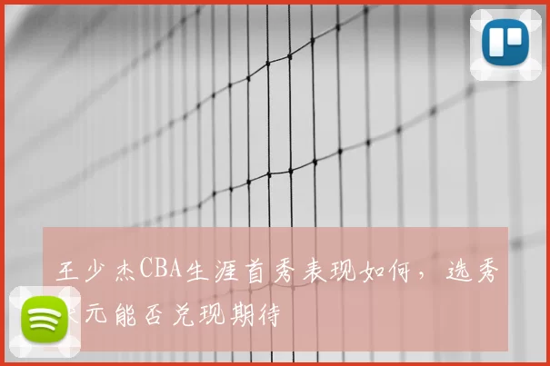 王少杰CBA生涯首秀表现如何，选秀状元能否兑现期待
