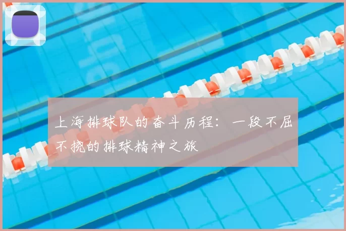上海排球队的奋斗历程:一段不屈不挠的排球精神之旅